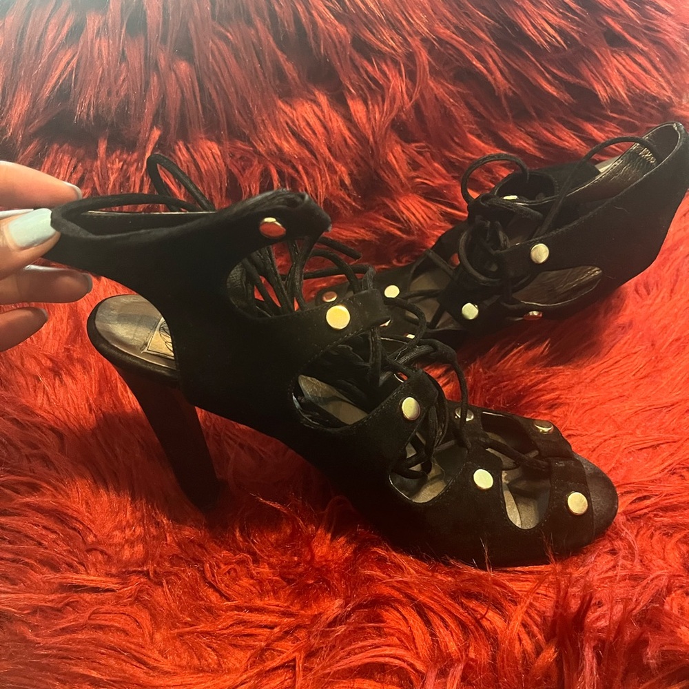 Jeffrey Campbell Black Studded Heels